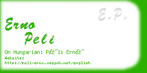 erno peli business card